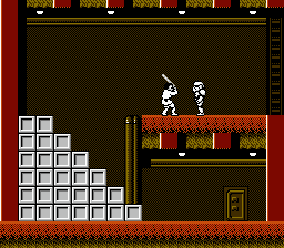 Captura de Famicom que muestra una escena de acción del juego Star Wars