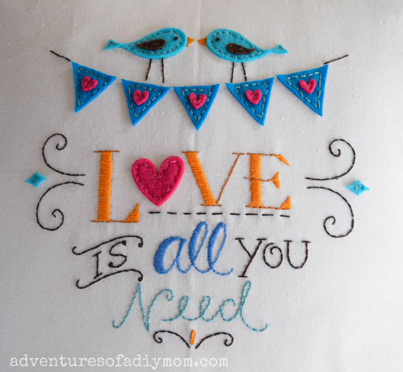 DIY Embroidered Pillow Adventures of a DIY Mom