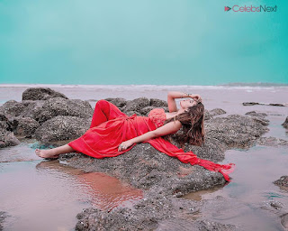 Neha Malik in Red Saree Amazing Beauty Stunning Red   .xyz Exclusive 007