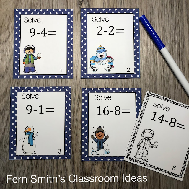 Click Here to Download These Winter Addition and Subtraction Task Cards for Your Classroom Today!