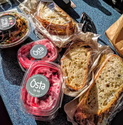 Yogurt and sandwiches from Osta cafe in County Sligo, Ireland