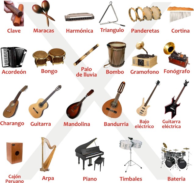 ¡Qué viva el español!: Instrumentos musicales