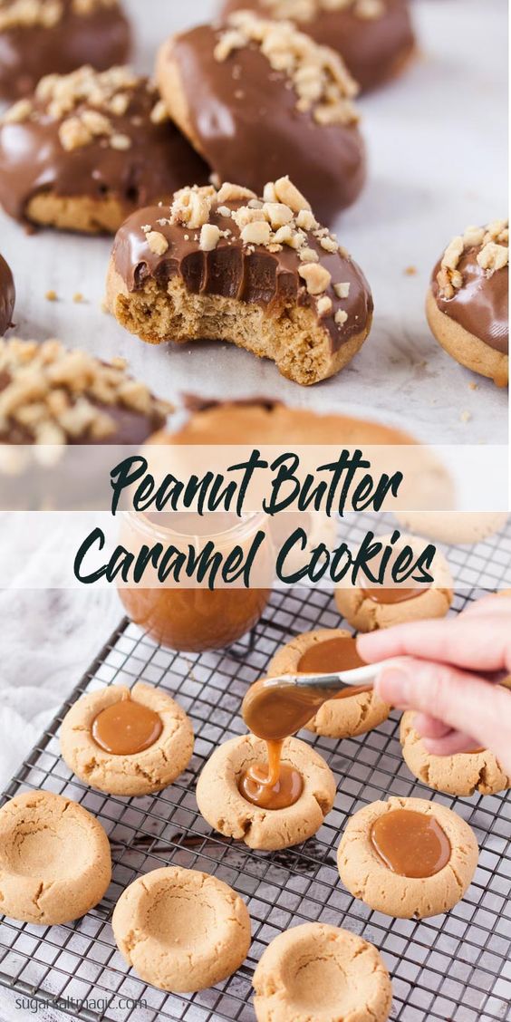 CHOCOLATE PEANUT BUTTER CARAMEL COOKIES Easy Food To Make