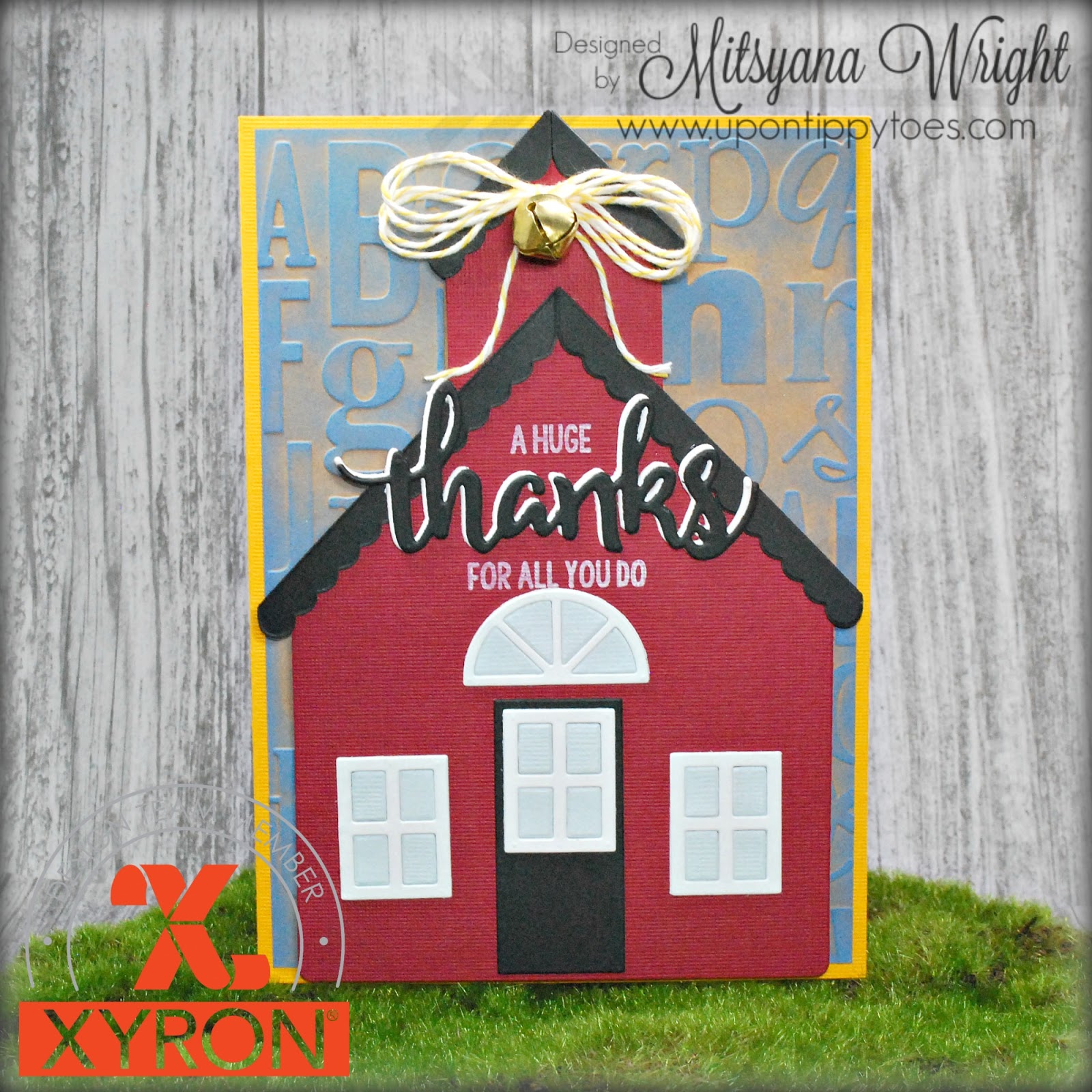 Up On Tippy Toes Schoolhouse Thank you Card
