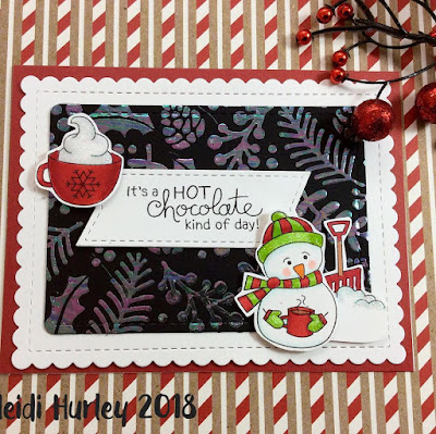 It's a hot chocolate kind of day by Frames & Flags, Frozen Friends, Cup of Cocoa, and Holiday Foliage by Newton's Nook Designs; #newtonsnook