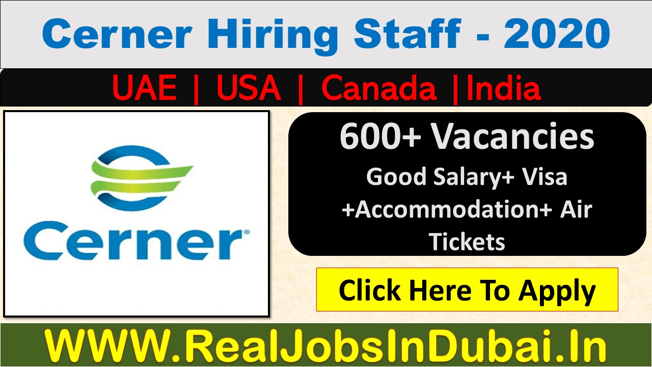 Cerner Careers Jobs In UAE, India, US & Canada.