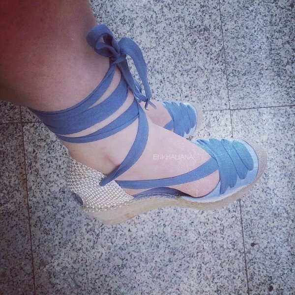 Vidorreta Alpargata Cuña Esparto Degradado Azul