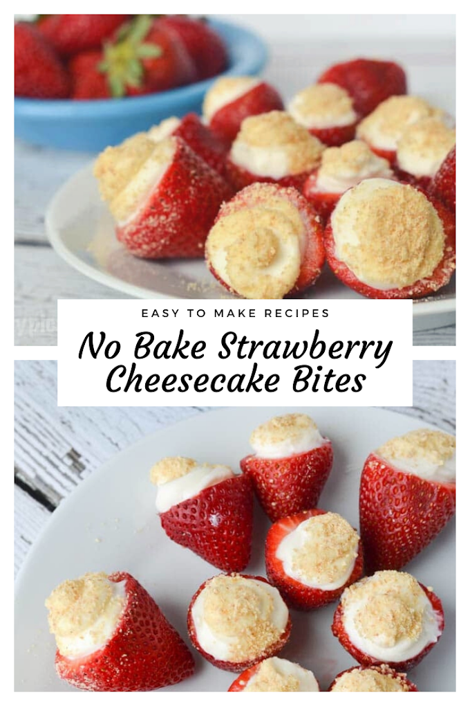 No Bake Strawberry Cheesecake Bites