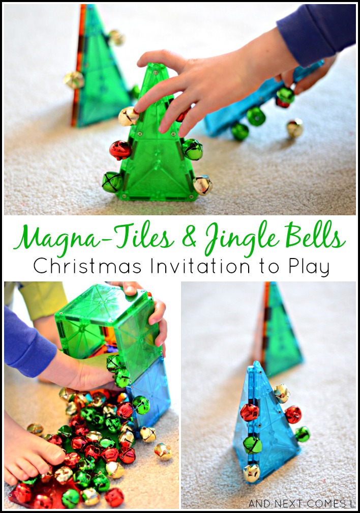 Christmas Science with Magna-Tiles & Jingle Bells | And Next Comes L