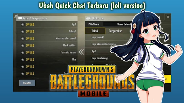 Cara Merubah Suara Quick Chat PUBG Mobile ke Bahasa Jepang (Loli Version)