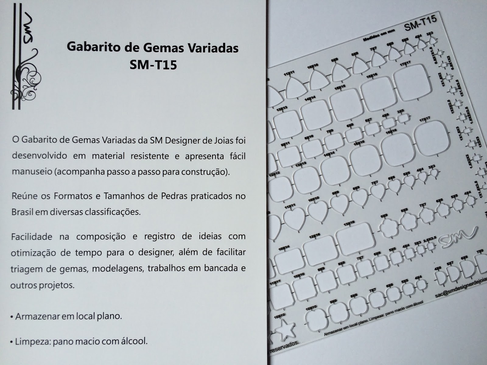 Gabaritos para Desenho Exclusivos SM: Lançamento Gabarito de Gemas Variadas
