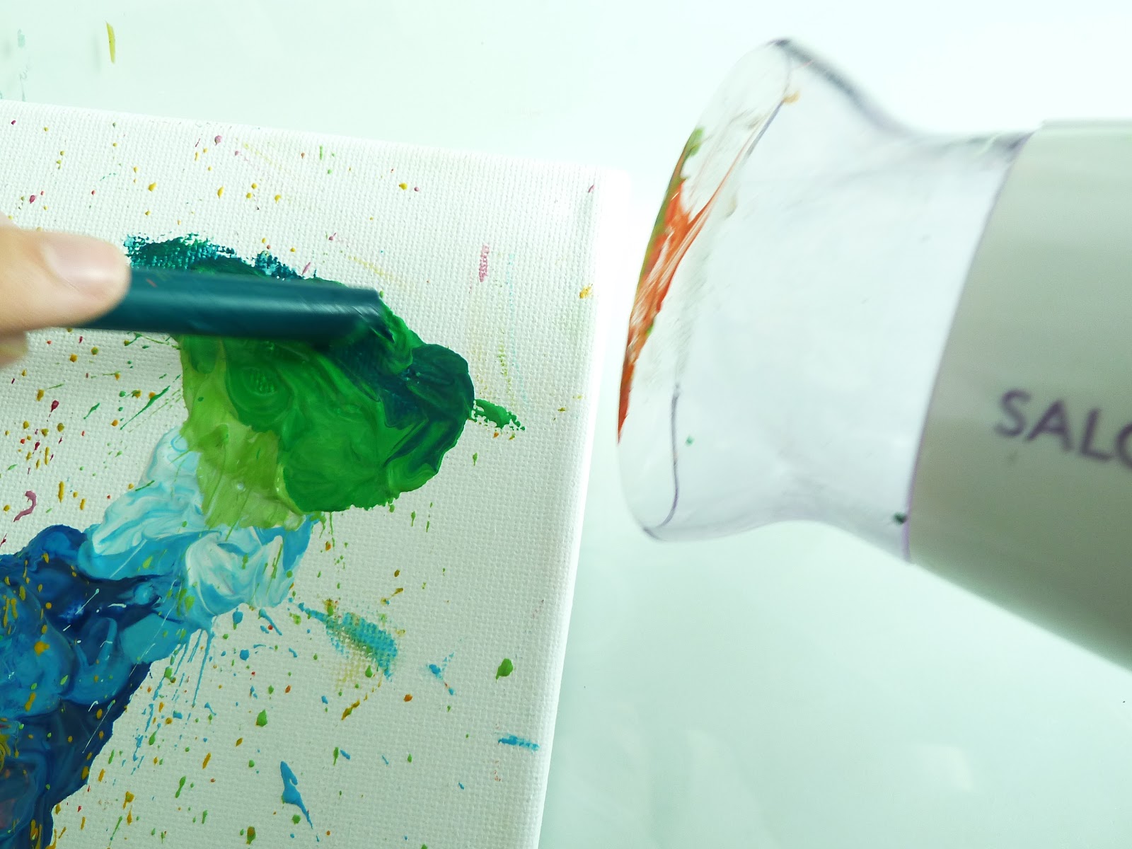 All Things Bright and Beautiful DIY Melting Oil Pastels on Canvas