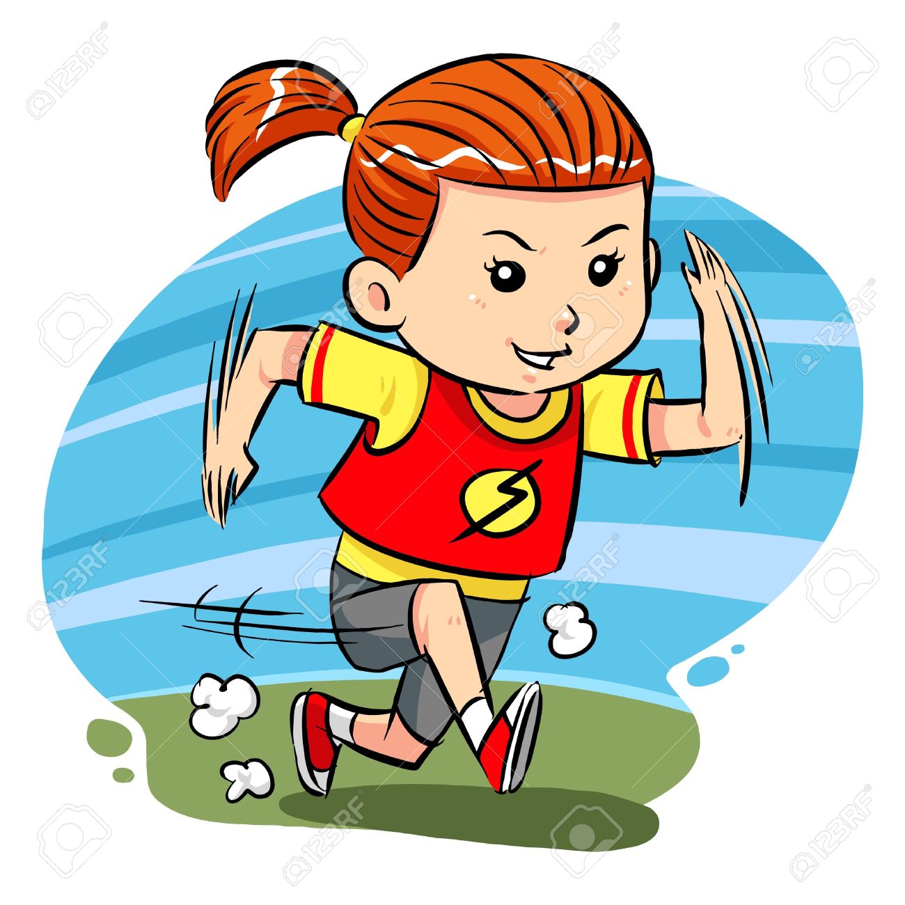 clipart girl running - photo #44