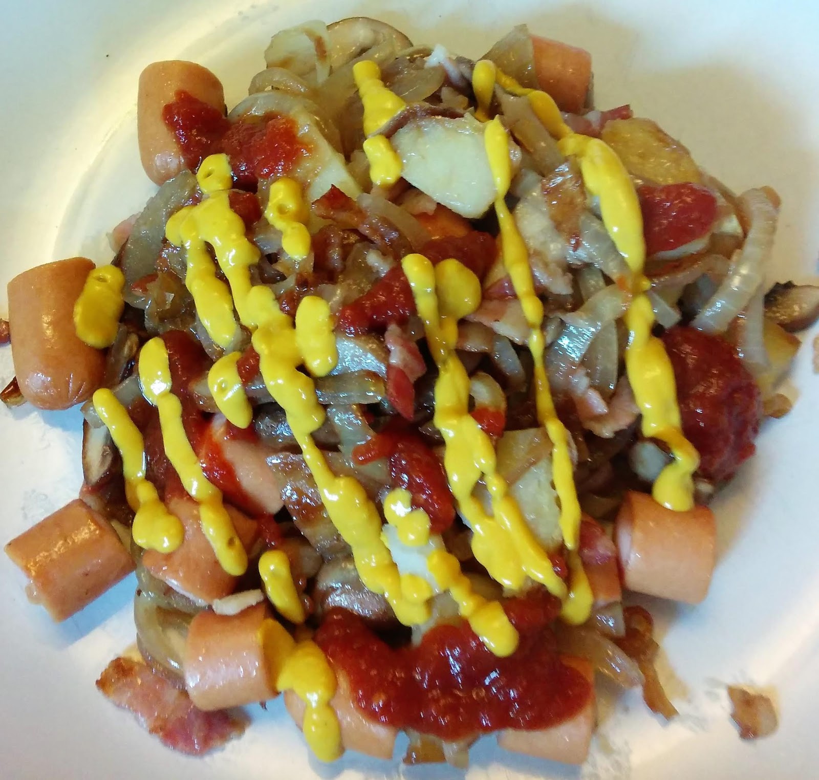 Onions and Paper RECIPE Dirty Hot Dog Fry KitchenClearout