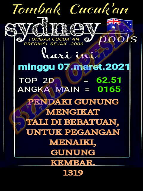 PREDIKSI SIDNEY