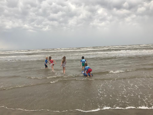 Surf, sand, but not much sun! (Perfect!!)