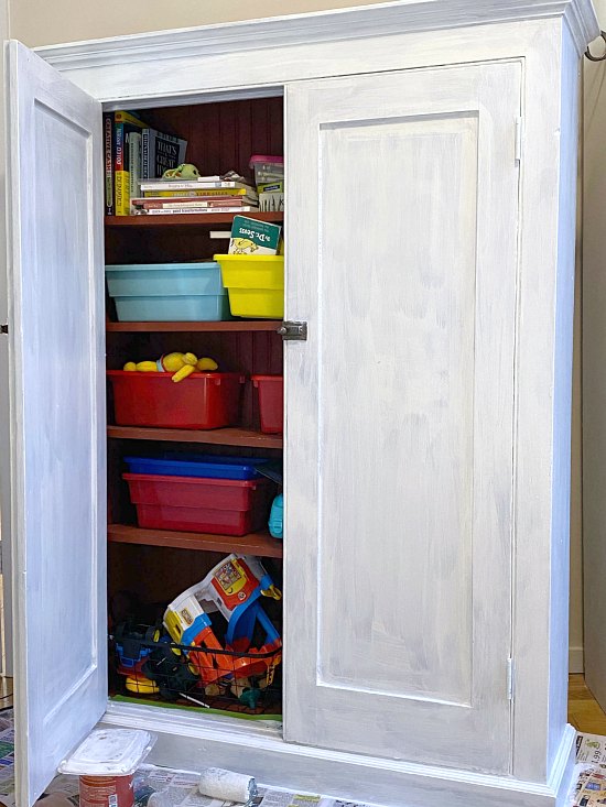Painting the Perfect White Storage Cupboard