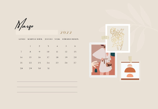 CALENDARIO, 2022, DESCARGAR, GRATIS, MENSUAL, PDF, A4, HORIZONTAL