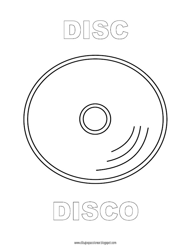 Dibujos Inglés - Español con D: Disco - Disc