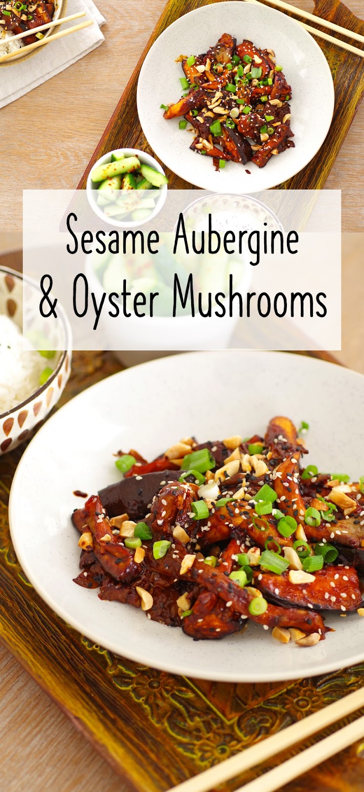 Sesame Aubergine & Oyster Mushrooms Euphoric Vegan