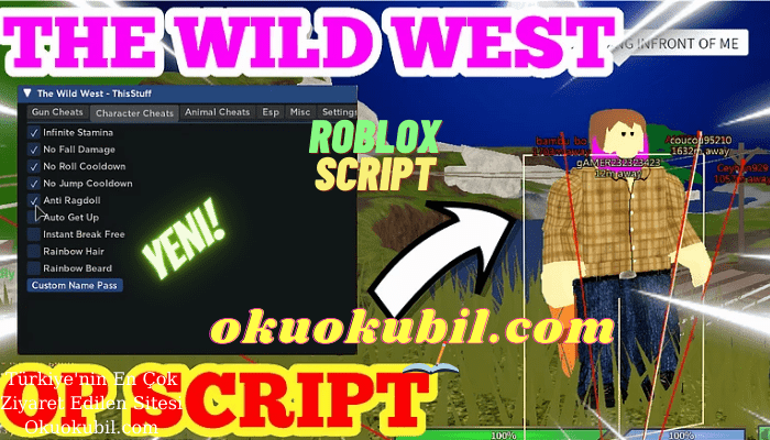 Roblox The Wild West Nişan Alma Esp, Aimbot, Big Heads, Süper hız