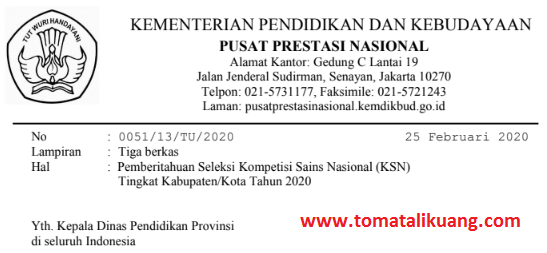Resmi Pengumuman Pelaksanaan Ksn Sma 2020 Jadwal Ksn Sma Tahun 2020 Tomatalikuang Com Berita Pendidikan Terbaru