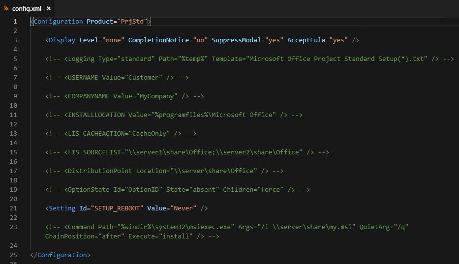 Silent Installation Of Microsoft Project Standard 2016