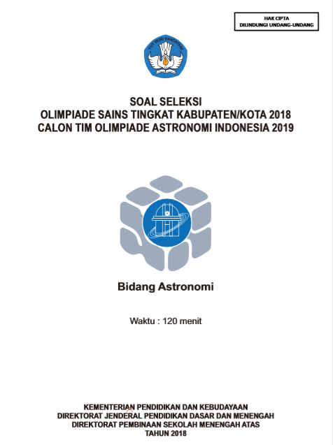 Donwload Soal Osn Astronomi Tahun 2018 Tingkat Kabupaten Kota Pdf Juara Pendidikan