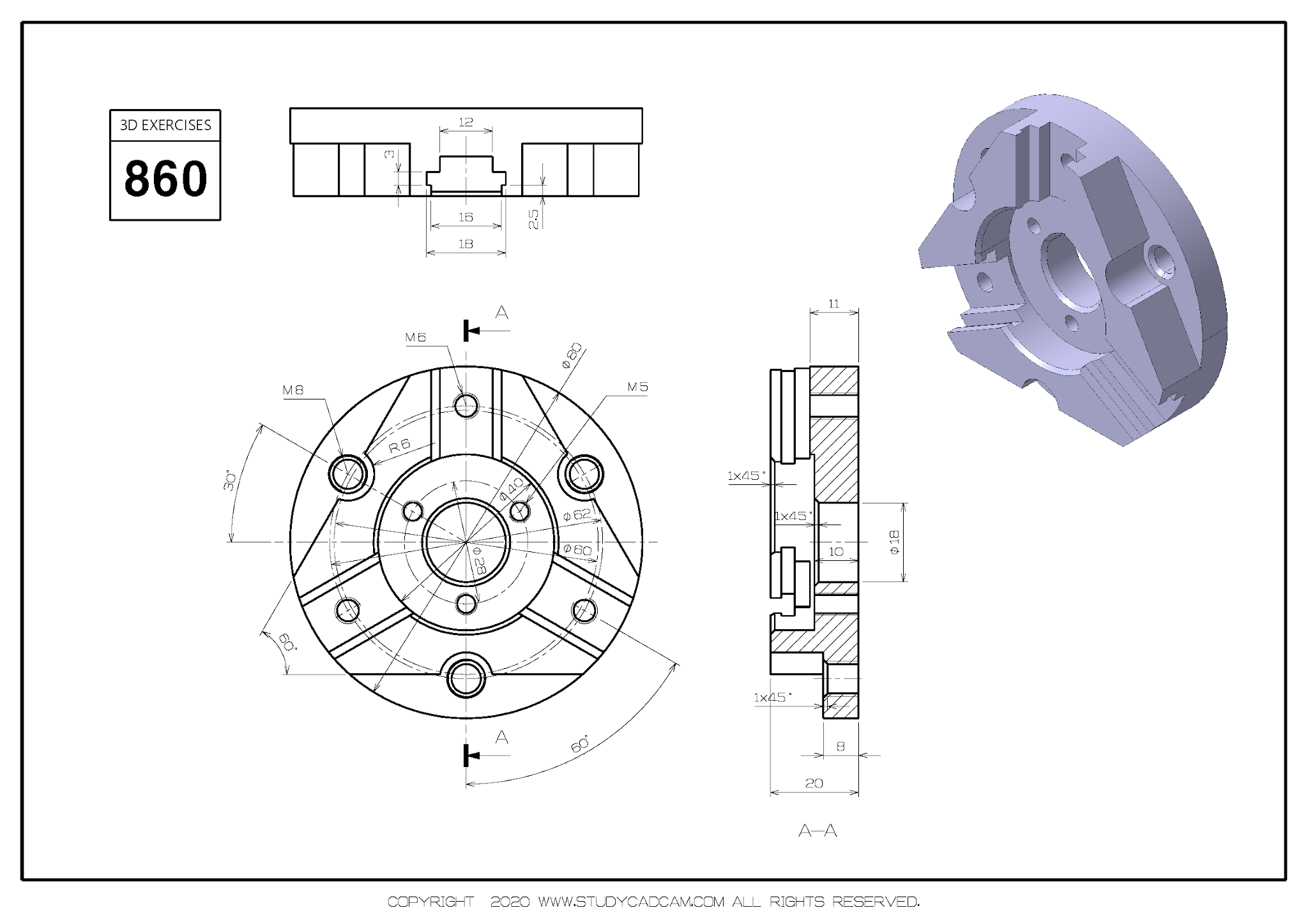 Чертежи для практики в 3д моделировании