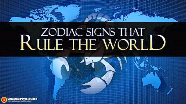 The ruling zodiac signs around the globe