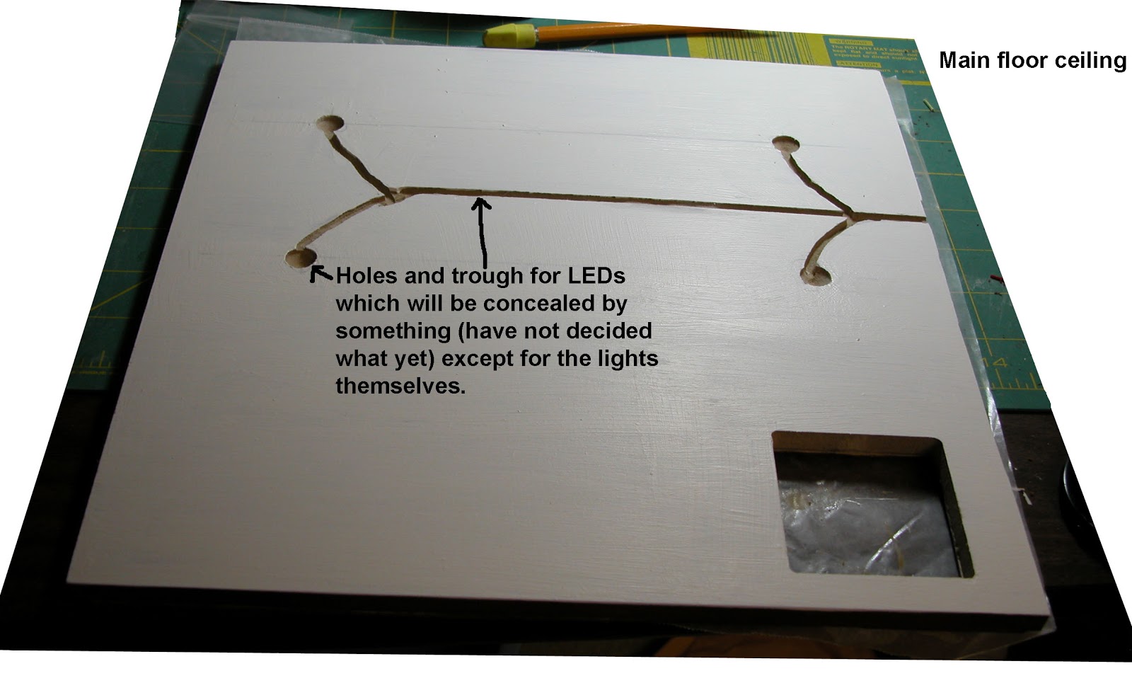 LED wiring for Dollhouse Miniatures Part 6 Hiding the Wires