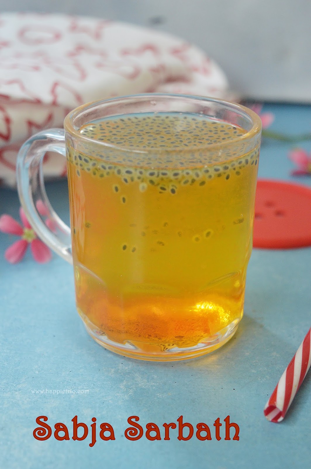 Sabja Sarbath Recipe Basil Seeds Nannari Syrup Juice Cook with Sharmila