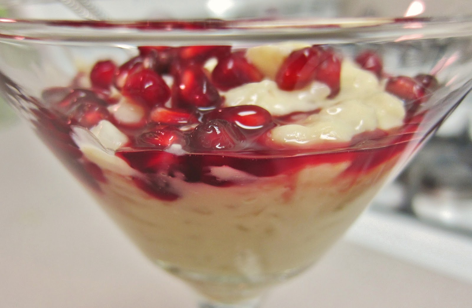 The Vegan Chronicle Rice Pudding with Pomegranate Syrup