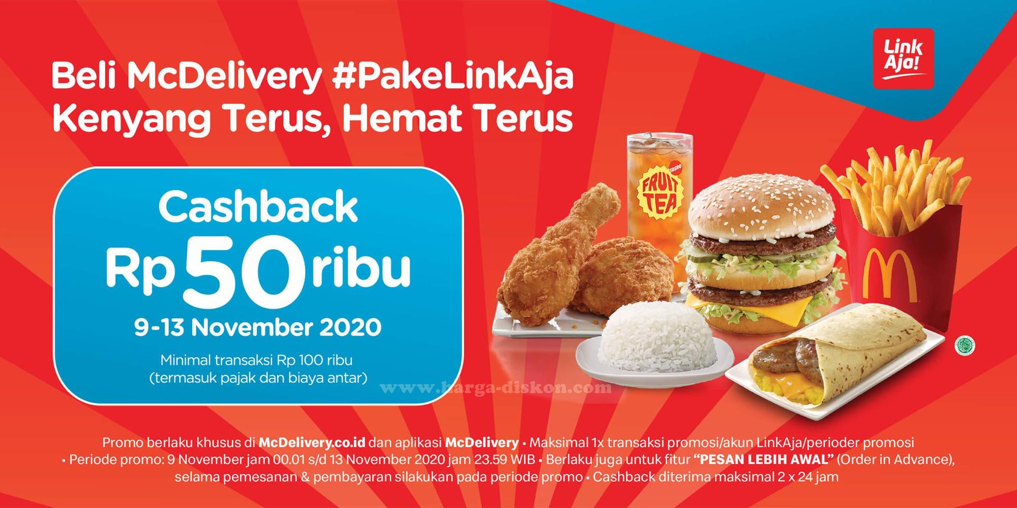 Promo Mcdonalds Terbaru Cashback Rp50 000 Dengan Linkaja 9 13 November 2020 Harga Diskon
