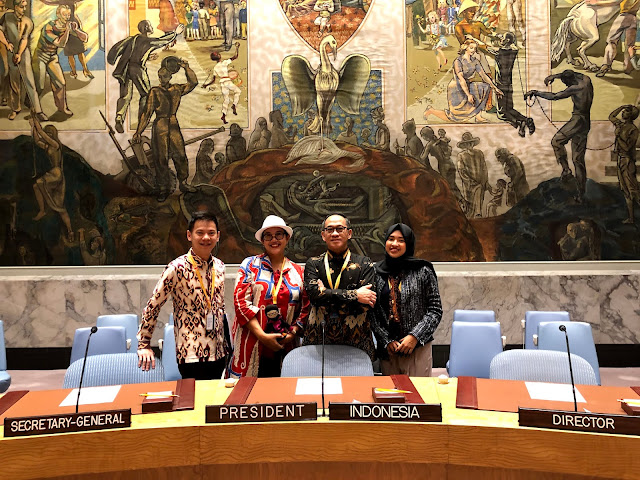 indah Nuria Savitri Batik at the UN Headquarters