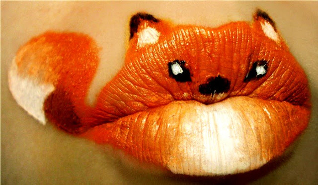 Orange Fish Lip Makeup