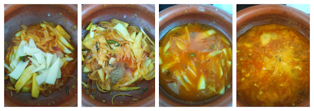 Kerala prawn curry preparation