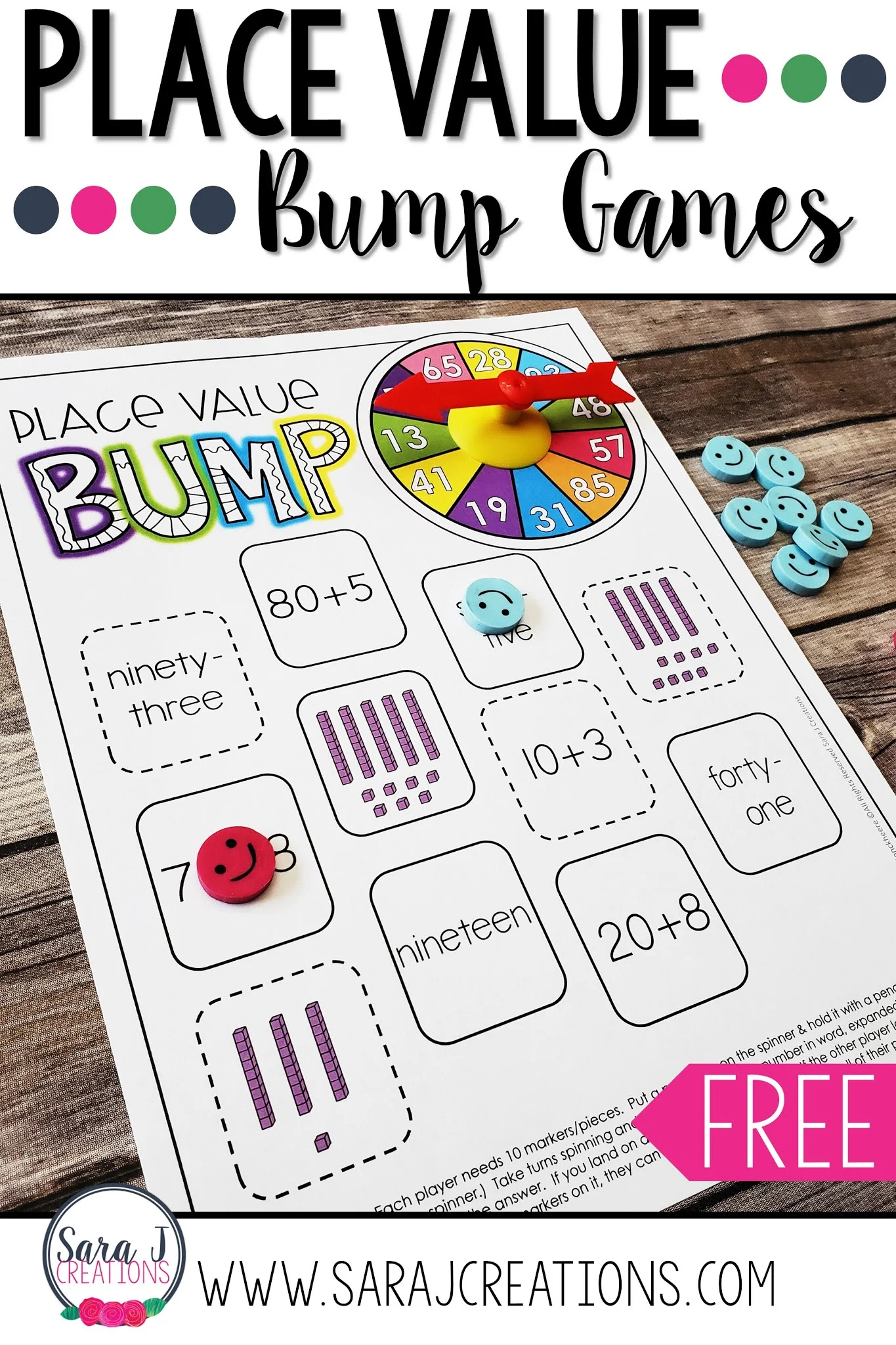 FREE place value bump game to make practicing place value a lot more fun. Perfect for math centers, fast finishers or send home for students to play at home.