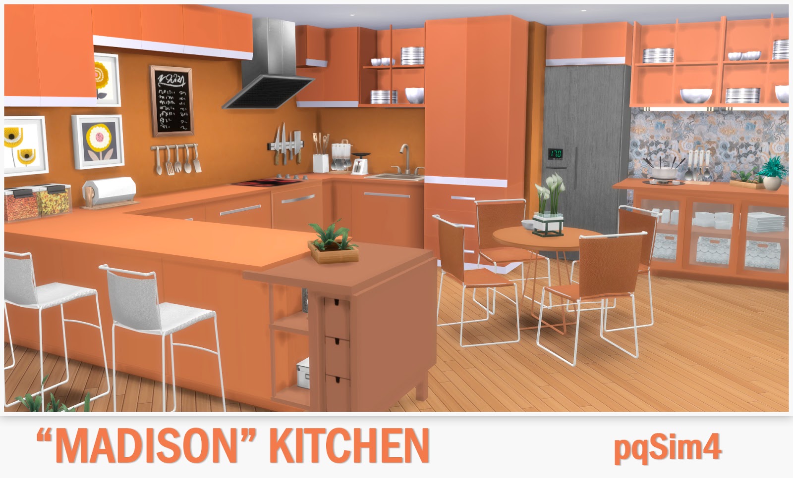 Kitchen "Madison". Sims 4 Custom Content.
