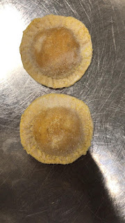 The combination of homemade ravioli filled with chicken tikka, cottage cheese, with saute mushrooms and cream sauce.