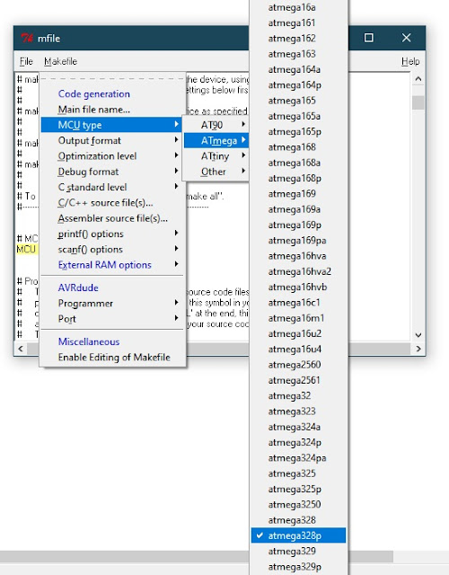 make file select mcu type make file select mcu type
