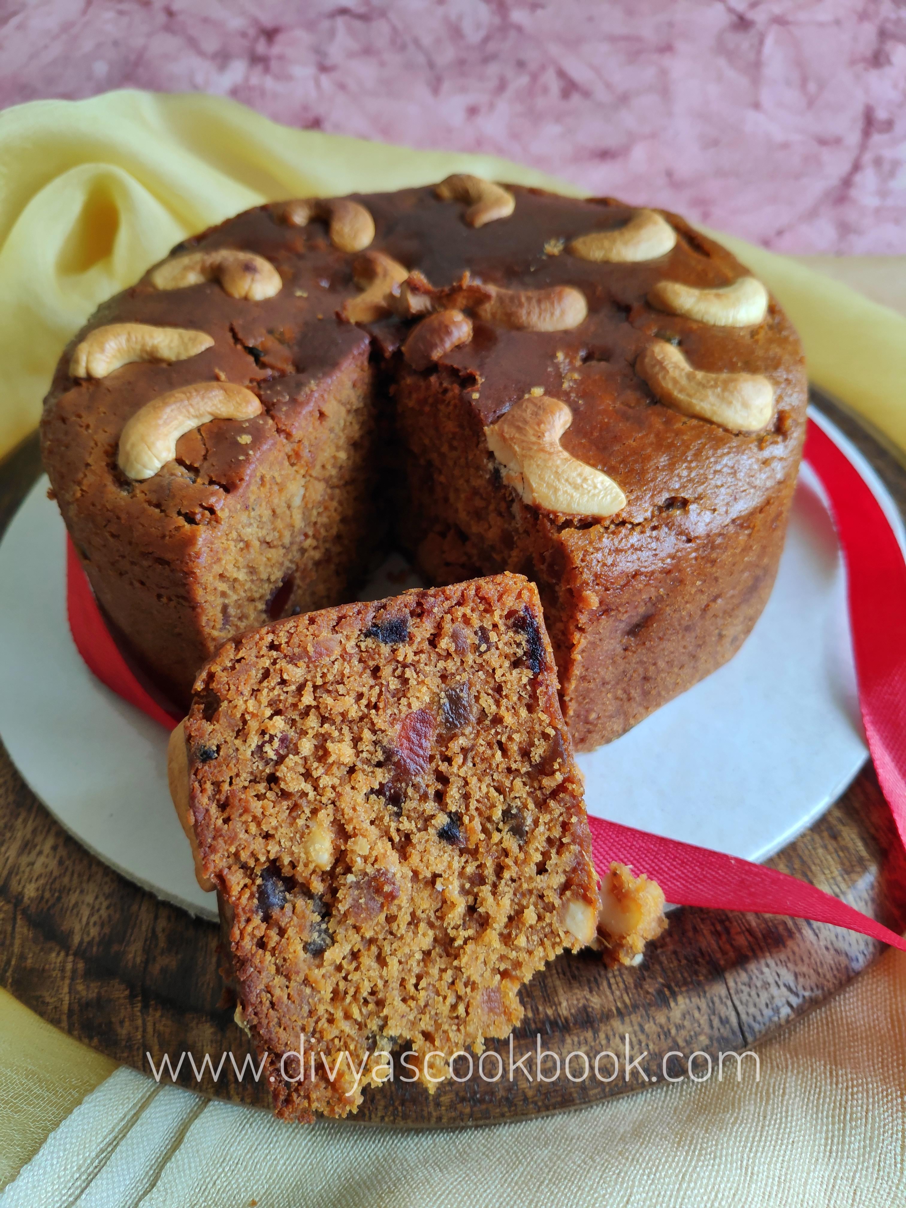 Easycooking Eggless Christmas Fruit Cake Kerala Plum Cake Eggless