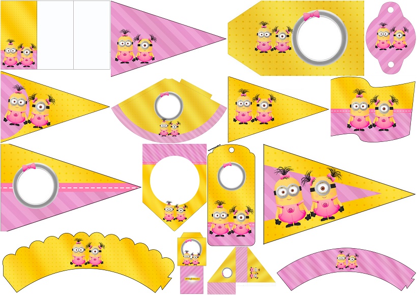 Minion GirlsFree Party Printables. Oh My Fiesta! in english