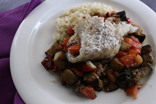 Cod on Grilled Ratatouille