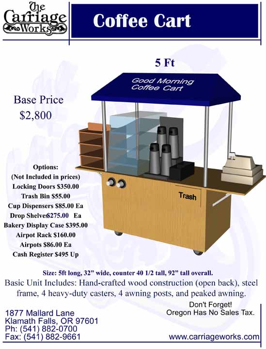 Mall Kiosks Carriage Works Coffee Carts