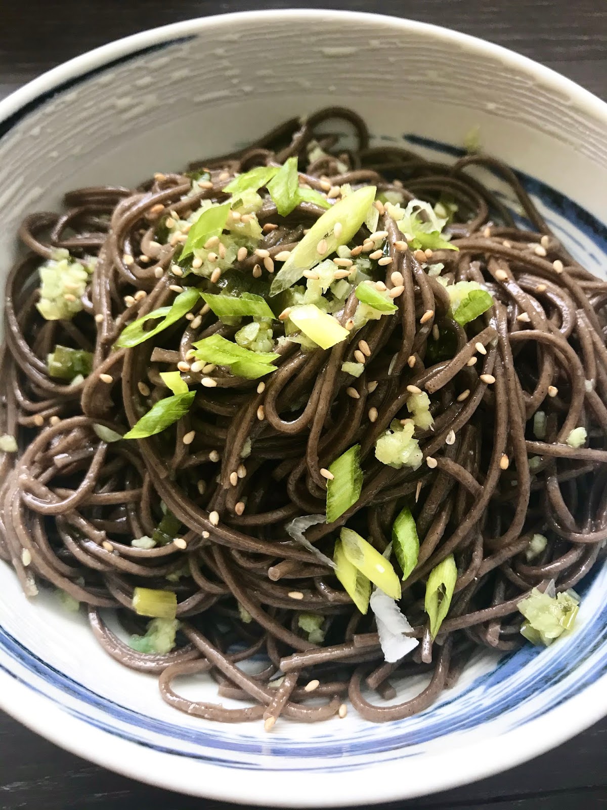 Once upon a cook Soba Noodles with Ginger and Green Onion Oil
