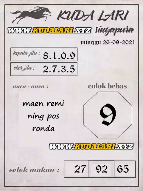 Prediksi Syair Sgp 26 September 2021 Pangkalantoto