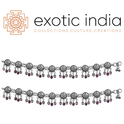 Sterling Silver Anklets With Ruby And Cubic Zirconia Drops Sterling Silver Anklets With Ruby And Cubic Zirconia Drops