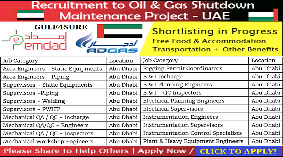 ABU DHABI EMDAD & ADGAS OIL & GAS SHUTDOWN MAINTENANCE PROJECT