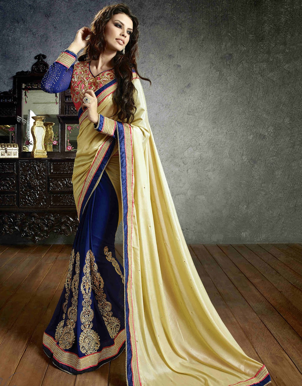 Latest Georgette Sarees 2017 Women Dresses ~ All Fashion Tipz | Latest Pakistani Fashion Collection